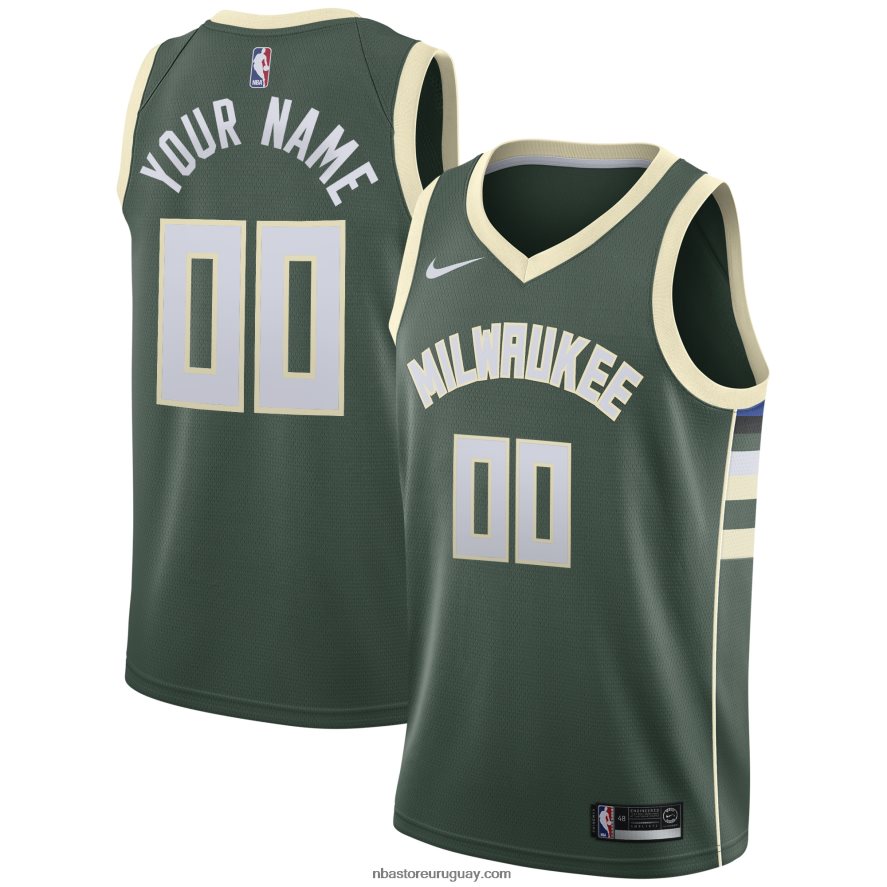 milwaukee bucks nike verde swingman camiseta personalizada 6L080N2881 NBA