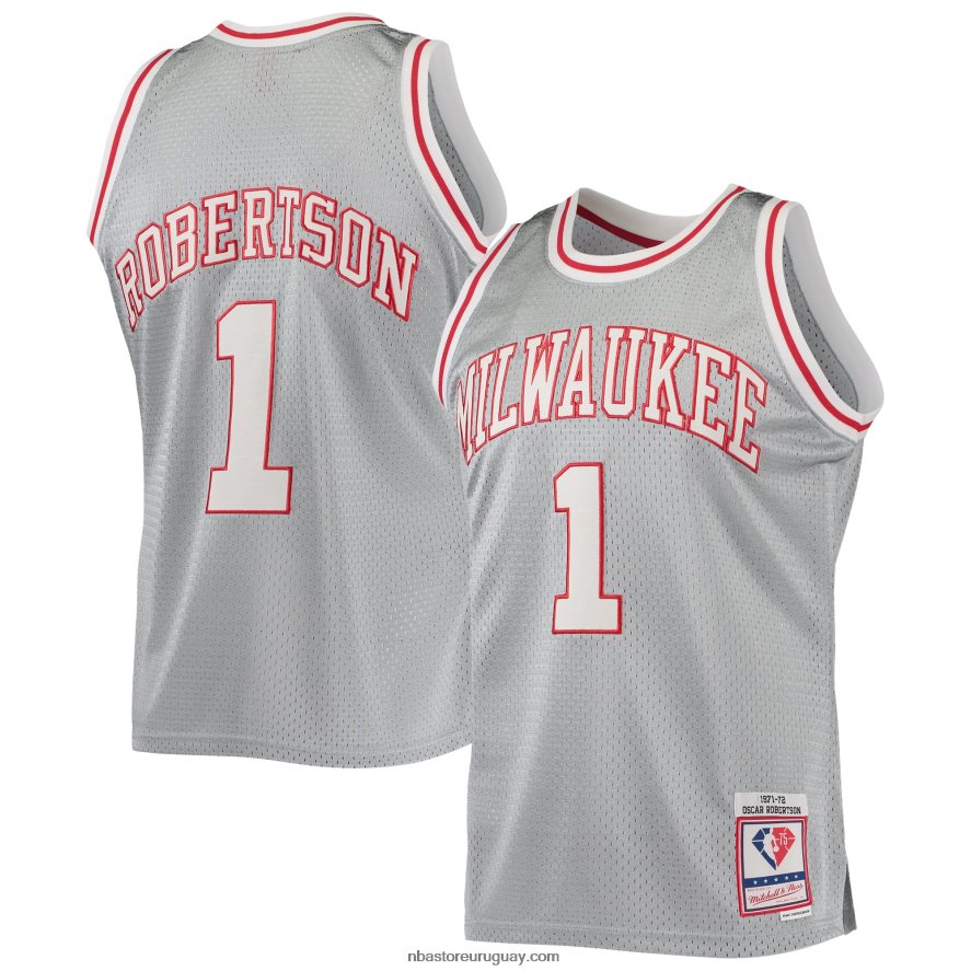 milwaukee bucks oscar robertson plata 75 aniversario 1971-72 hardwood classics swingman jersey 6L080N5846 NBA