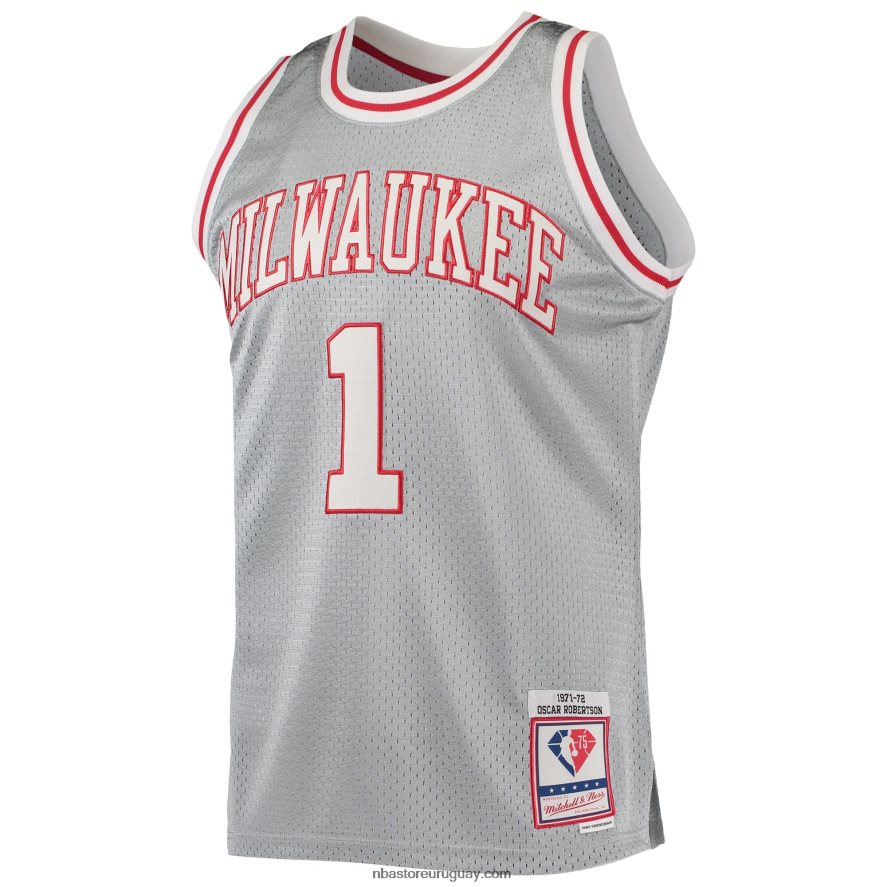 milwaukee bucks oscar robertson plata 75 aniversario 1971-72 hardwood classics swingman jersey 6L080N5846 NBA
