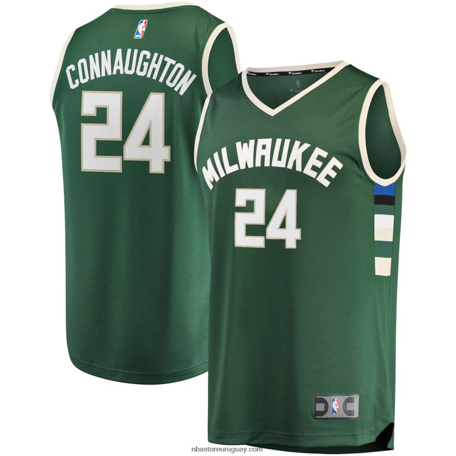 milwaukee bucks pat connaughton réplica de camiseta verde cazador fast break 6L080N5994 NBA