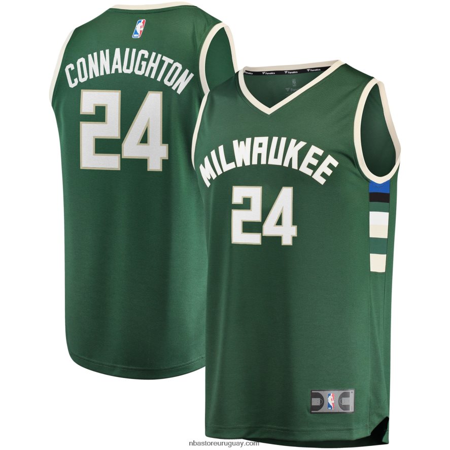 milwaukee bucks pat connaughton réplica de camiseta verde cazador fast break 6L080N5994 NBA