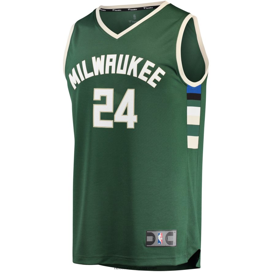milwaukee bucks pat connaughton réplica de camiseta verde cazador fast break 6L080N5994 NBA