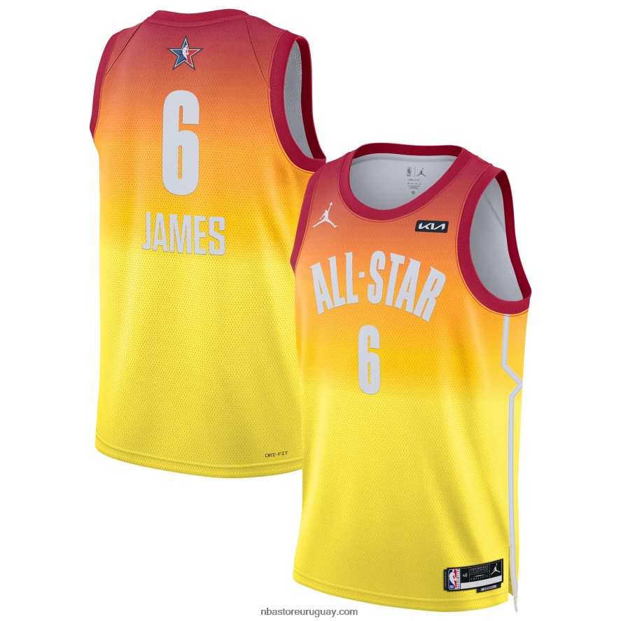 lebron james jordan marca naranja all-star game swingman jersey 6L080N299 NBA