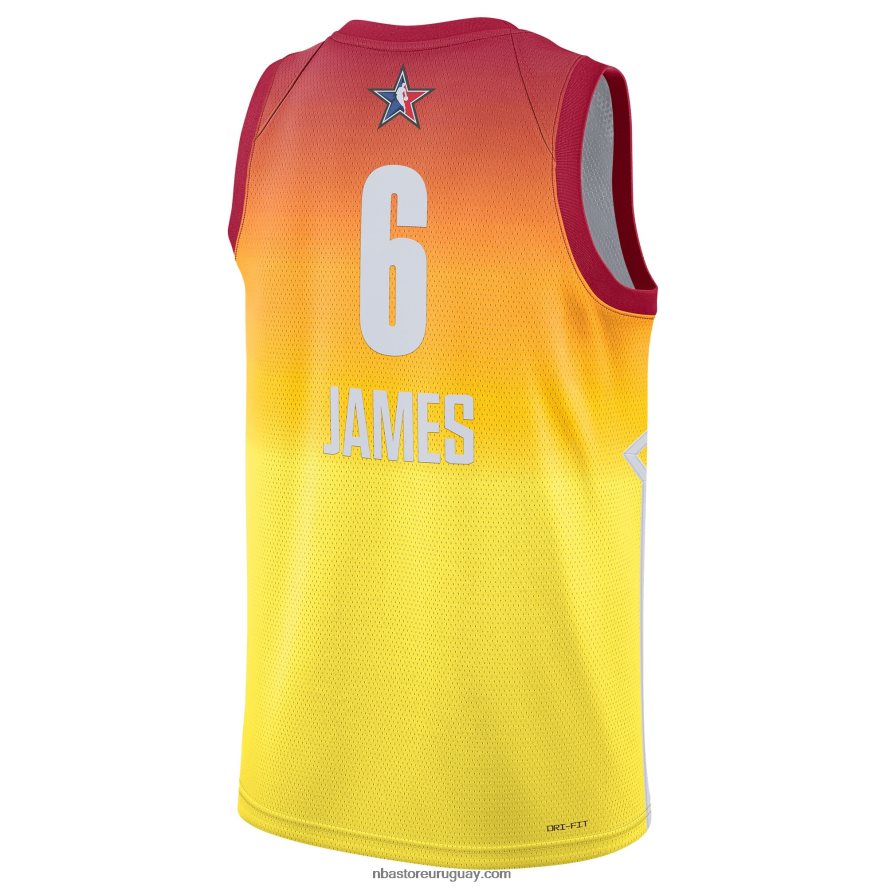 lebron james jordan marca naranja all-star game swingman jersey 6L080N299 NBA