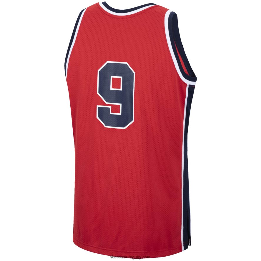 camiseta usa basketball michael jordan mitchell & ness rojo autentico 1984 6L080N2923 NBA