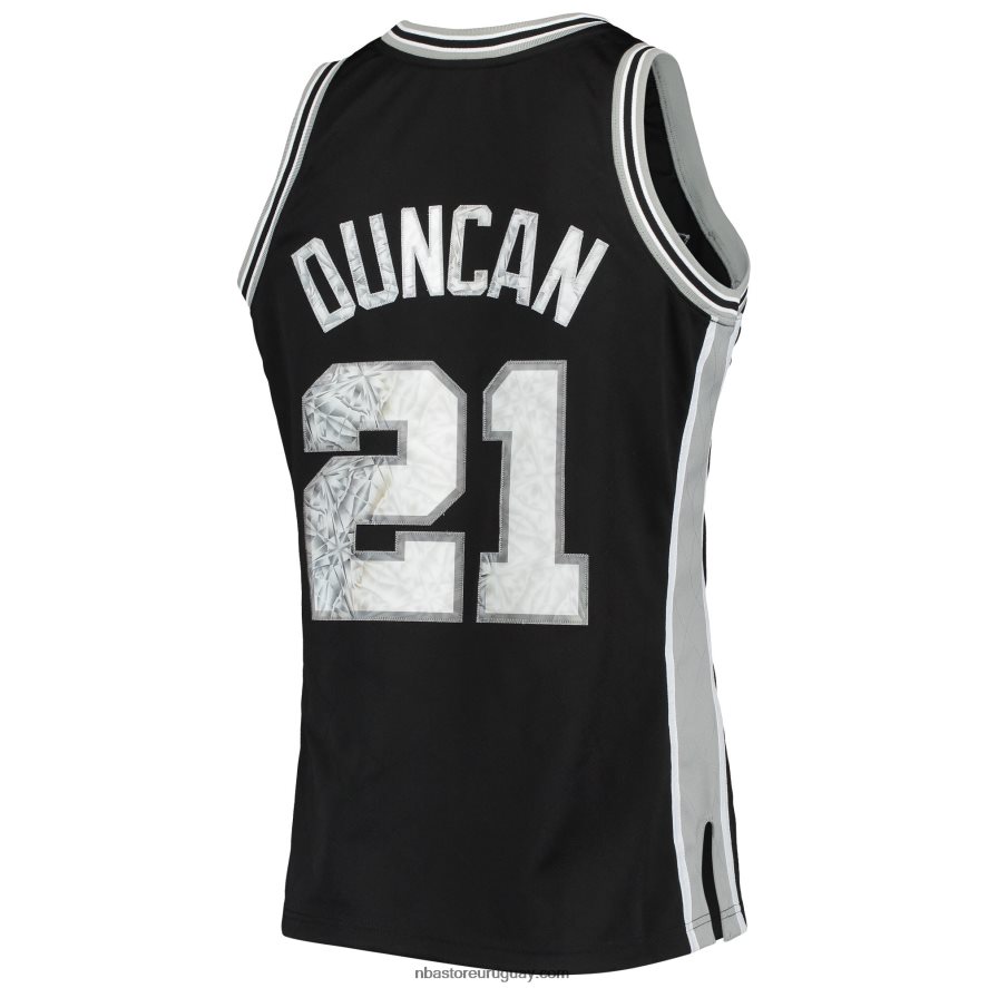 san antonio spurs tim duncan black hardwood classics 75th aniversario diamante swingman jersey 6L080N7143 NBA