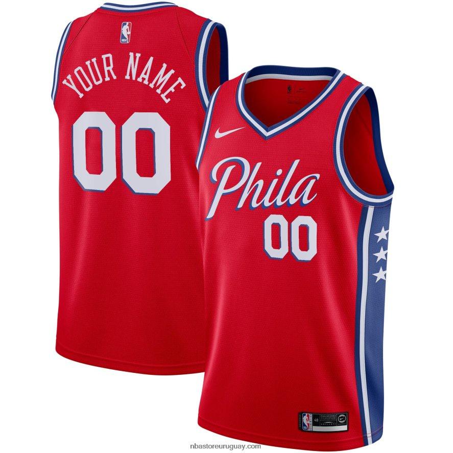 camiseta philadelphia 76ers nike roja personalizada swingman 6L080N7494 NBA