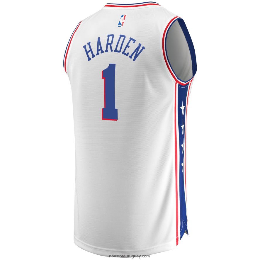 camiseta réplica de philadelphia 76ers james harden blanca fast break 6L080N5795 NBA