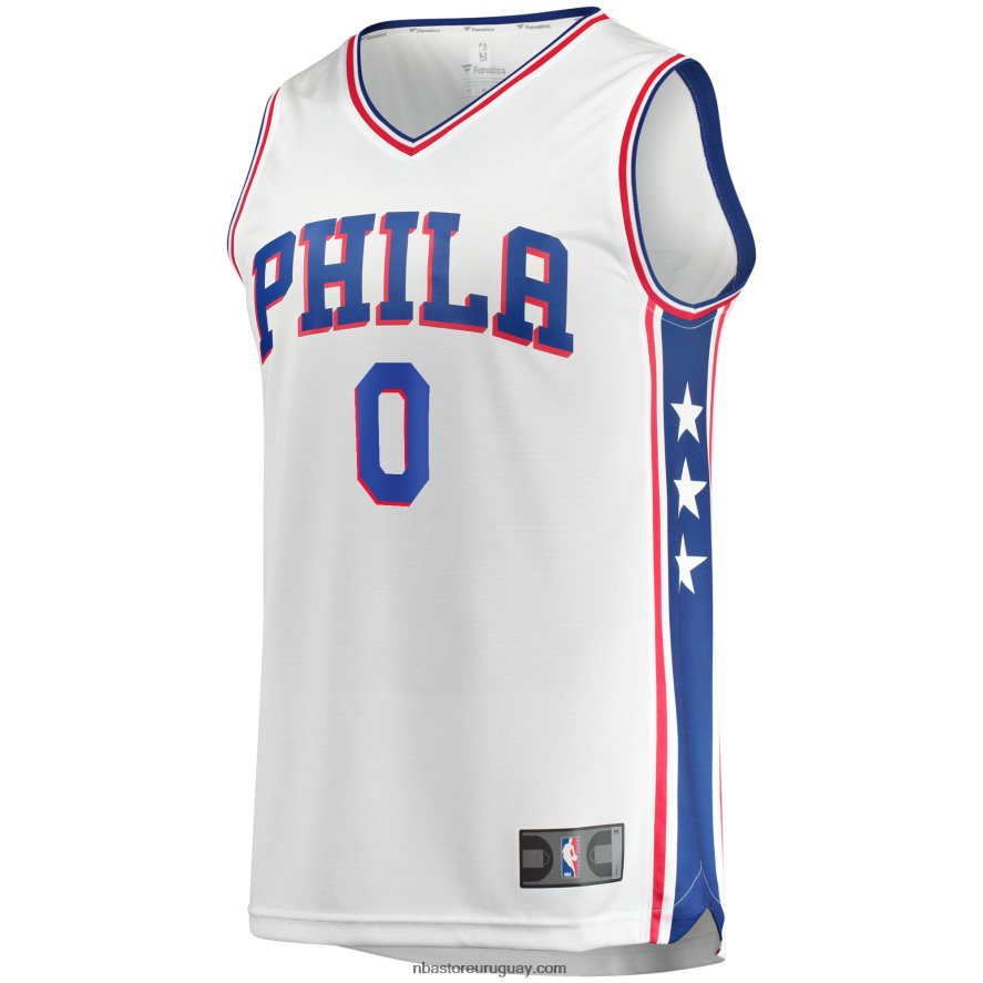 camiseta réplica de philadelphia 76ers tyrese maxey blanco fast break 6L080N1749 NBA