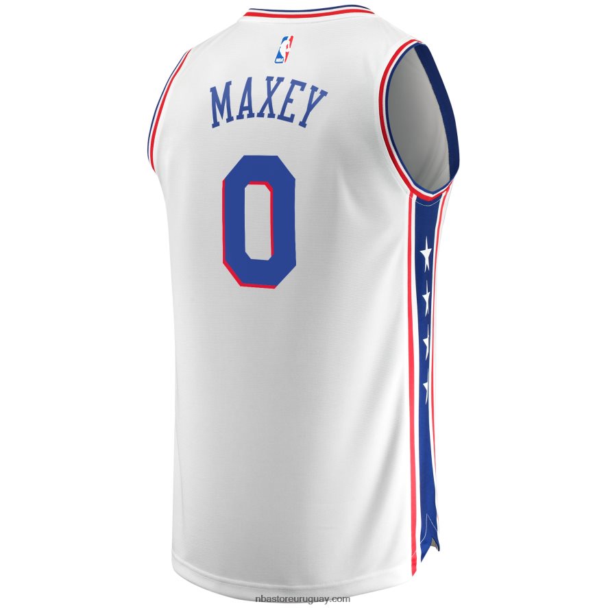 camiseta réplica de philadelphia 76ers tyrese maxey blanco fast break 6L080N1749 NBA