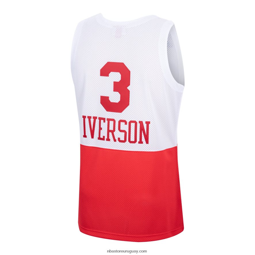 philadelphia 76ers allen iverson mitchell & ness white hardwood classics jersey auténtico 6L080N1185 NBA