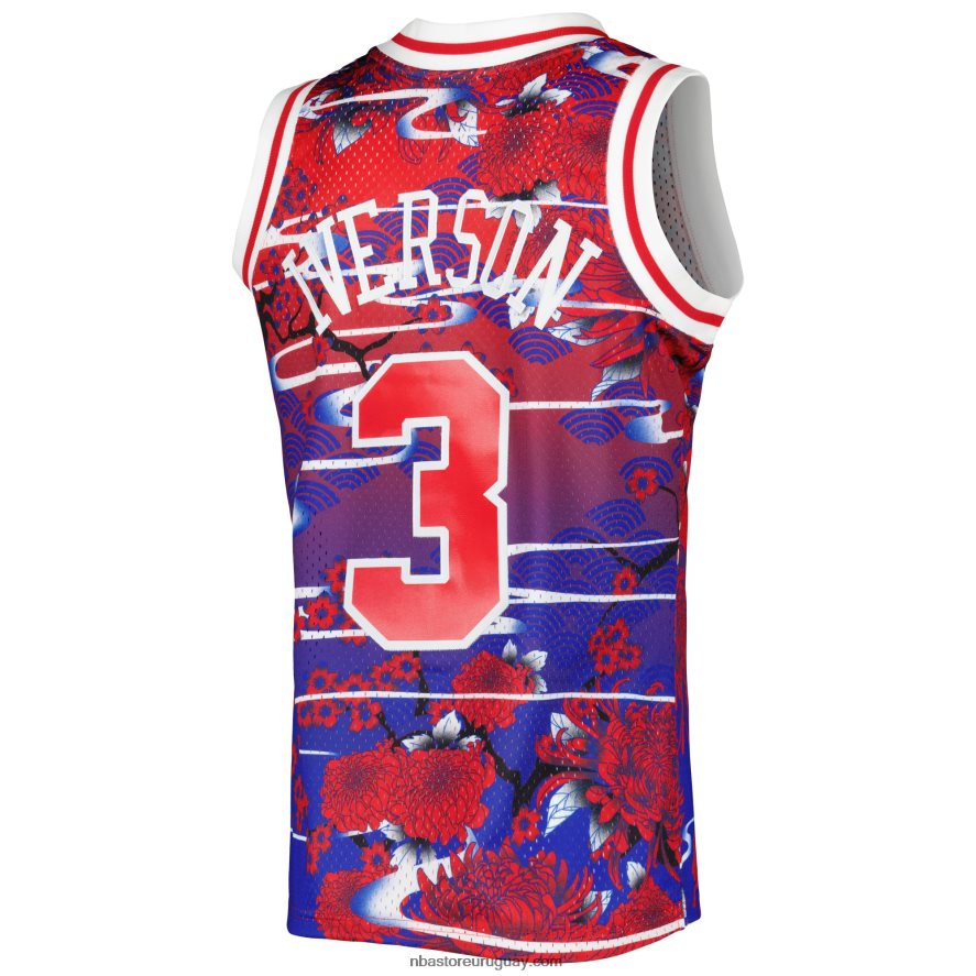 philadelphia 76ers allen iverson rojo hardwood classics año nuevo lunar jersey swingman 6L080N6499 NBA