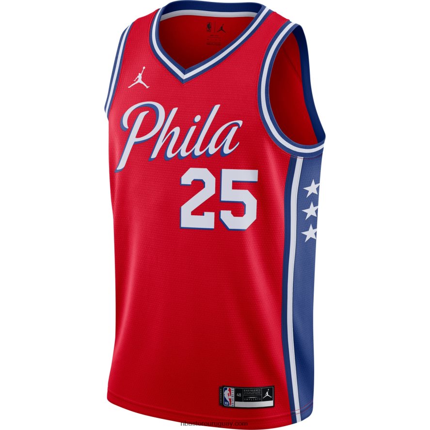 philadelphia 76ers ben simmons jordan brand rojo swingman jersey 6L080N10561 NBA