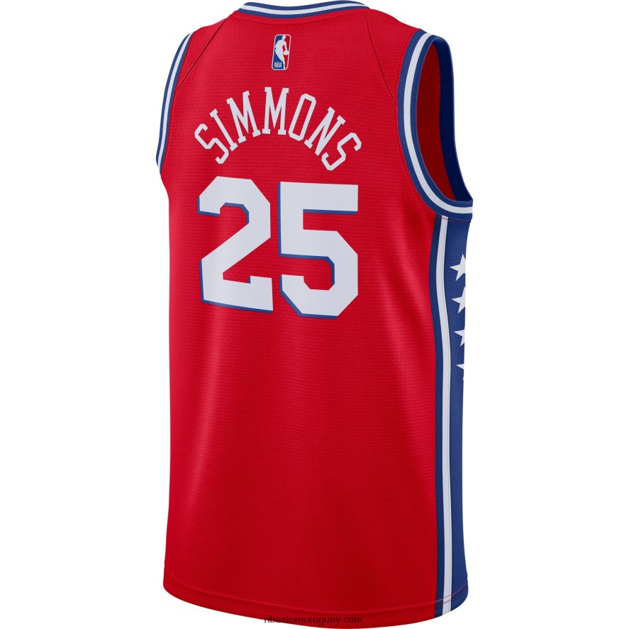 philadelphia 76ers ben simmons jordan brand rojo swingman jersey 6L080N10561 NBA