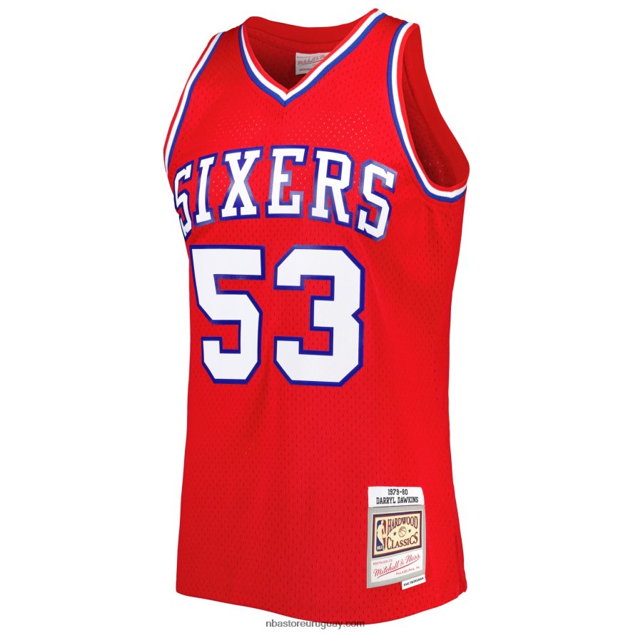 philadelphia 76ers darryl dawkins mitchell & ness rojo hardwood classics 1979-80 jersey swingman 6L080N5162 NBA