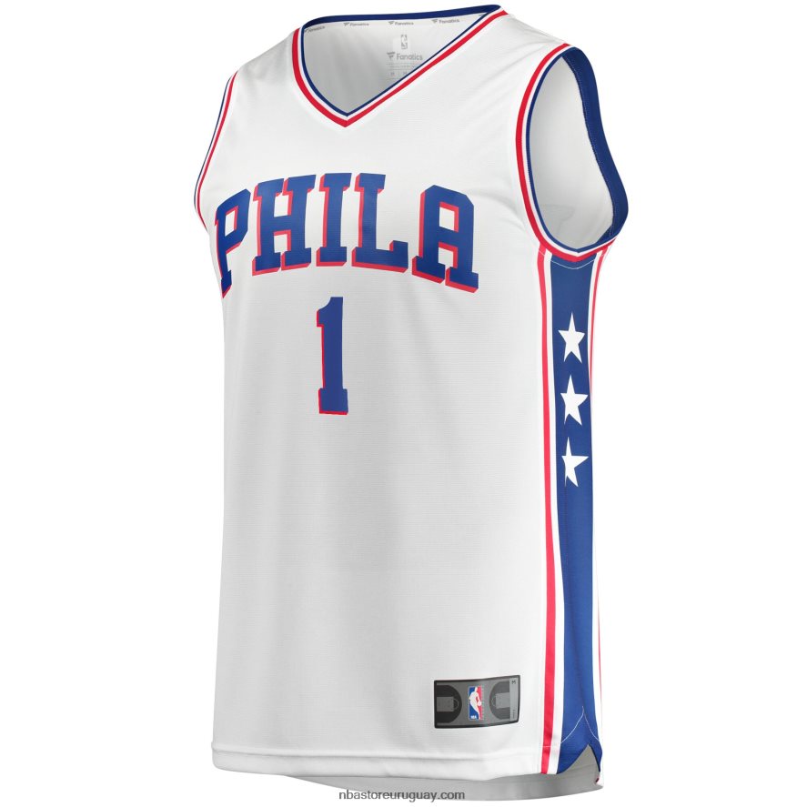 philadelphia 76ers james harden blanco fastbreak réplica jugador camiseta 6L080N393 NBA