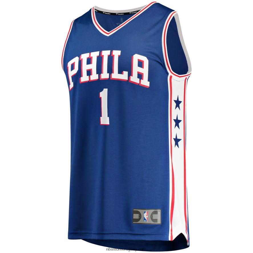 philadelphia 76ers james harden royal fast break réplica jersey 6L080N145 NBA