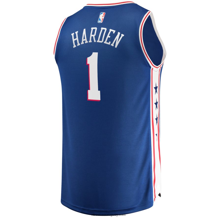 philadelphia 76ers james harden royal fast break réplica jersey 6L080N145 NBA