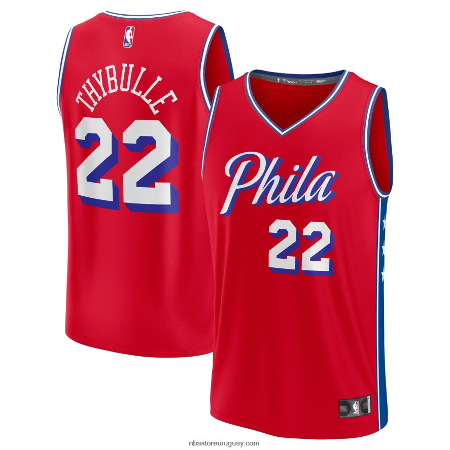 philadelphia 76ers matisse thybulle réplica de camiseta roja fast break 6L080N4355 NBA