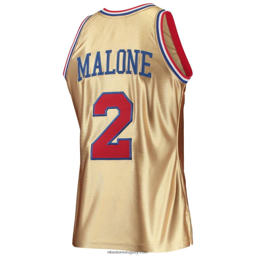 philadelphia 76ers moses malone oro 75 aniversario hardwood classics swingman jersey 6L080N2902 NBA