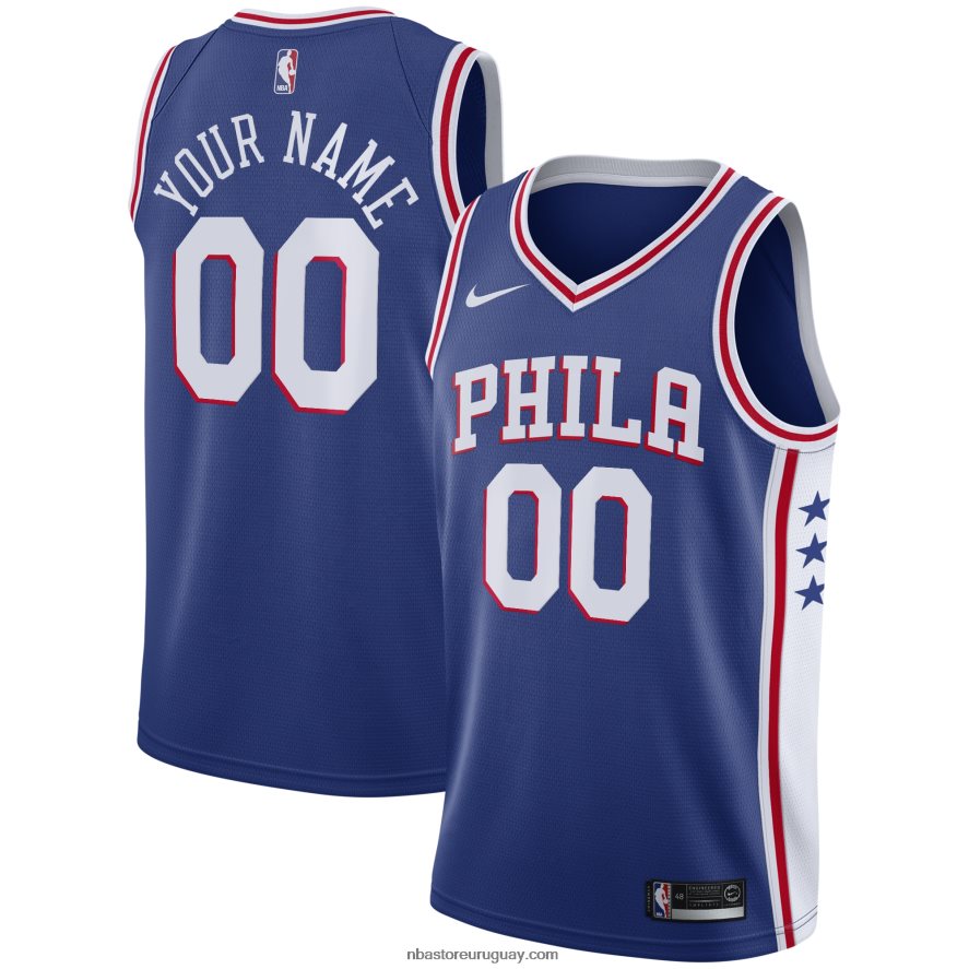 philadelphia 76ers nike azul swingman camiseta personalizada 6L080N7741 NBA