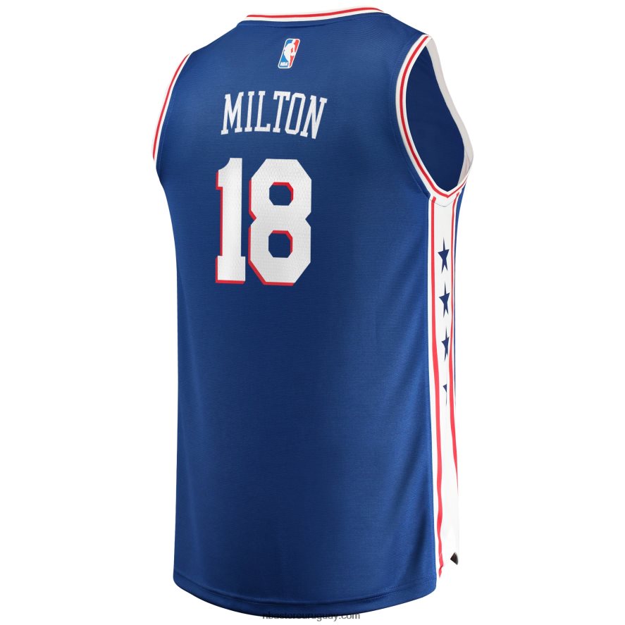réplica de la camiseta de los 76ers de filadelfia shake milton royal fast break 6L080N7709 NBA