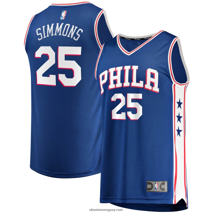 réplica de la camiseta royal fast break de los 76ers de philadelphia 6L080N2407 NBA