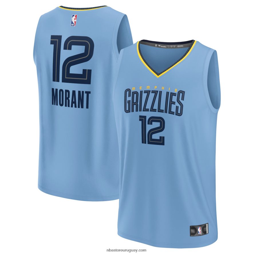 camiseta réplica de jugador de memphis grizzlies ja morant azul claro fast break 6L080N755 NBA