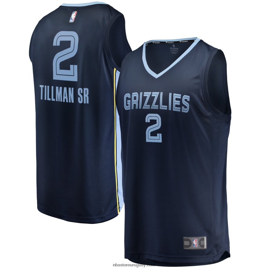 los grizzlies de memphis xavier tillman sr. Réplica de maillot azul marino Fast Break 6L080N7315 NBA