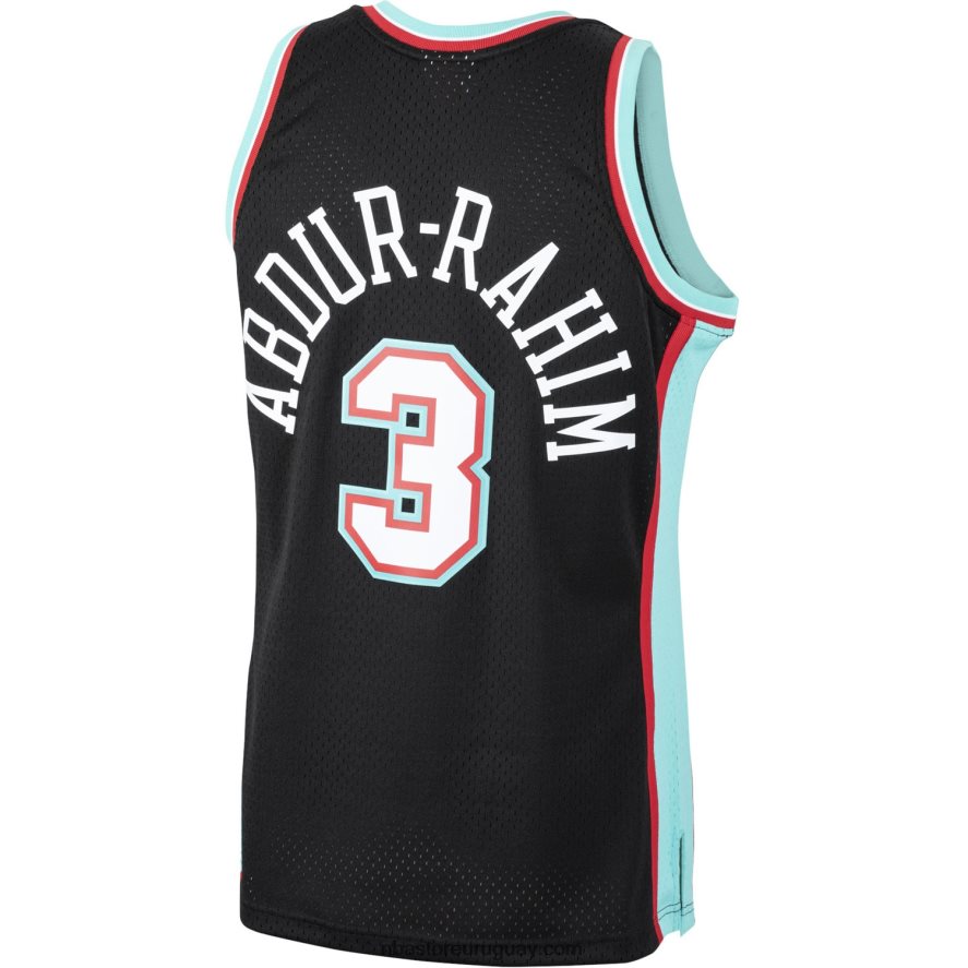 vancouver grizzlies shareef abdur-rahim negro madera dura clásicos alero jersey 6L080N6207 NBA
