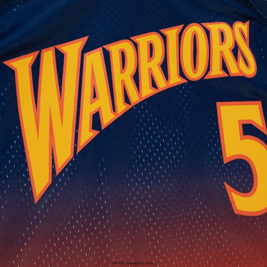 golden state warriors baron davis azul marino/naranja hardwood classics fadeaway swingman player jersey 6L080N7261 NBA
