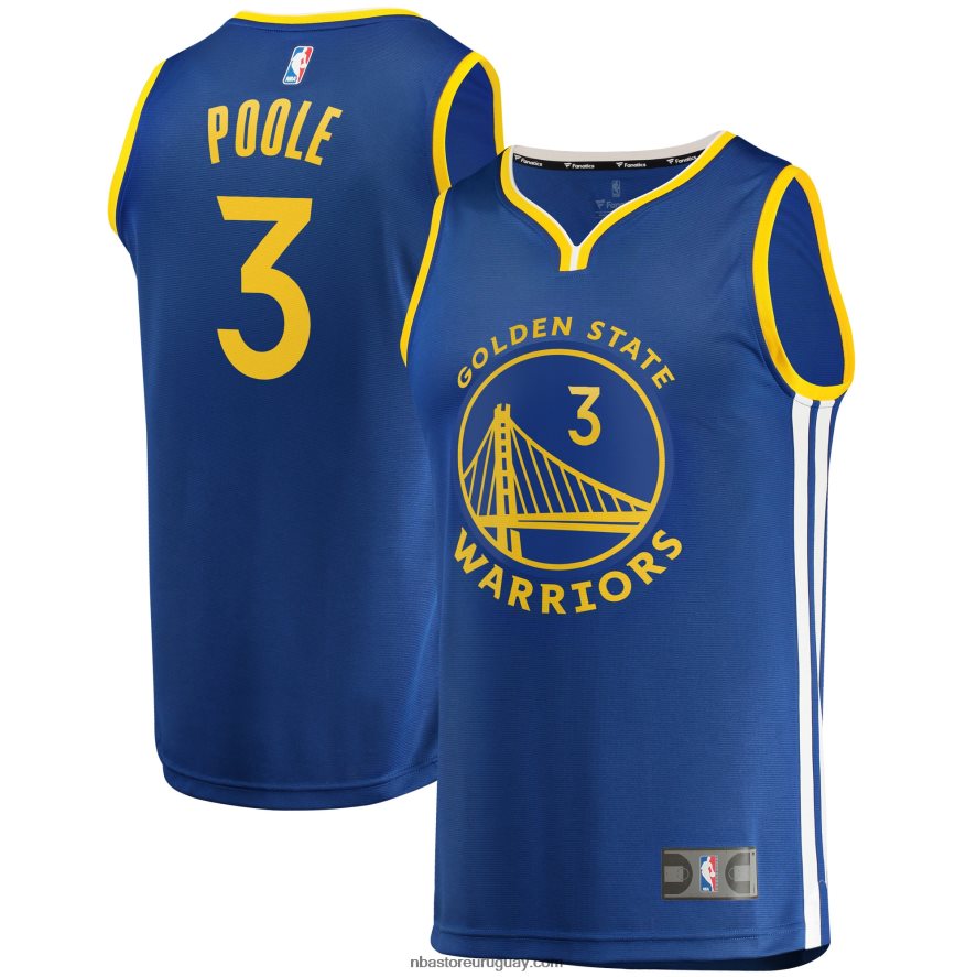 golden state warriors jordan poole royal fast break réplica jugador jersey 6L080N7941 NBA