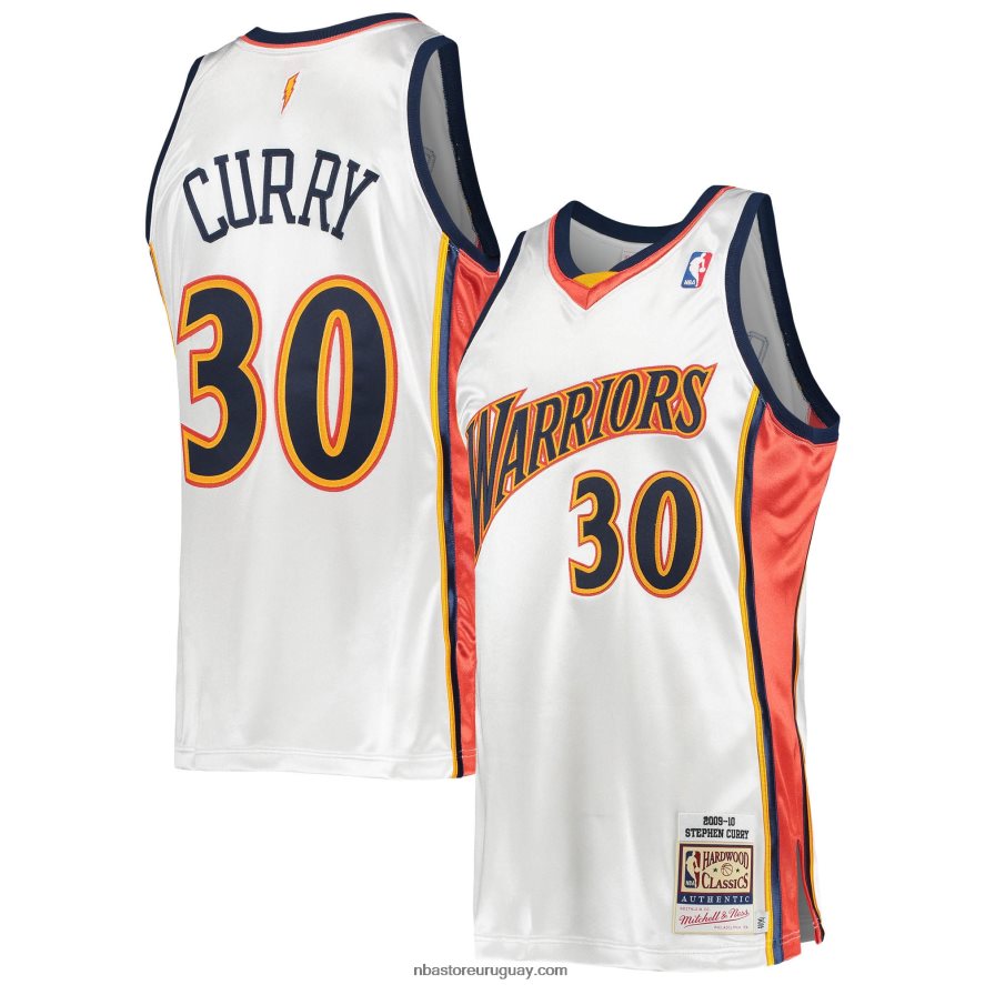 golden state warriors stephen curry white hardwood classics jersey de jugador auténtico 6L080N2115 NBA