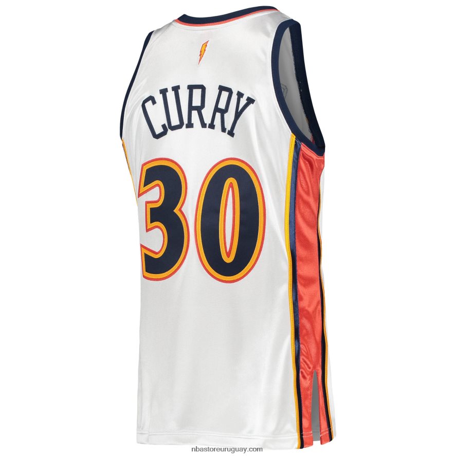 golden state warriors stephen curry white hardwood classics jersey de jugador auténtico 6L080N2115 NBA