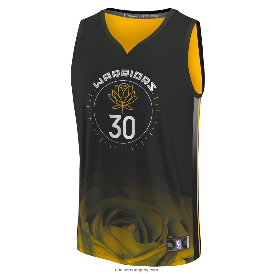 guerreros del estado dorado stephen curry camiseta negra fastbreak 6L080N6 NBA