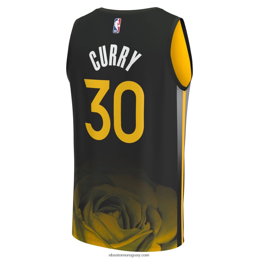 guerreros del estado dorado stephen curry camiseta negra fastbreak 6L080N6 NBA
