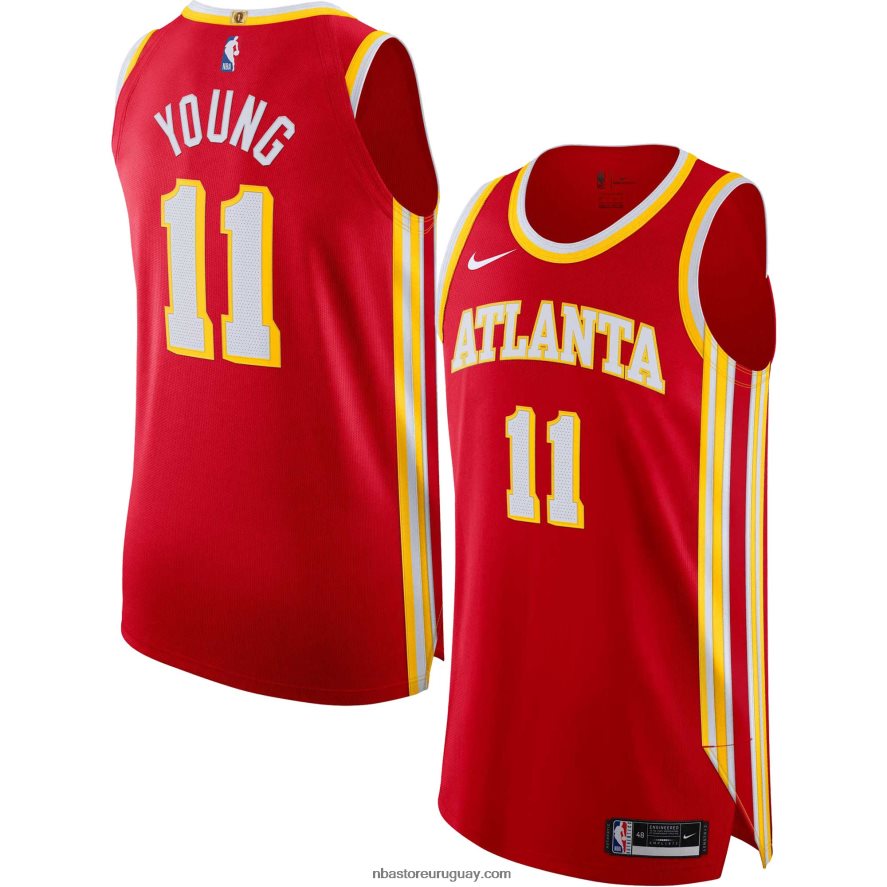 atlanta hawks trae joven nike rojo auténtico jugador jersey 6L080N2850 NBA