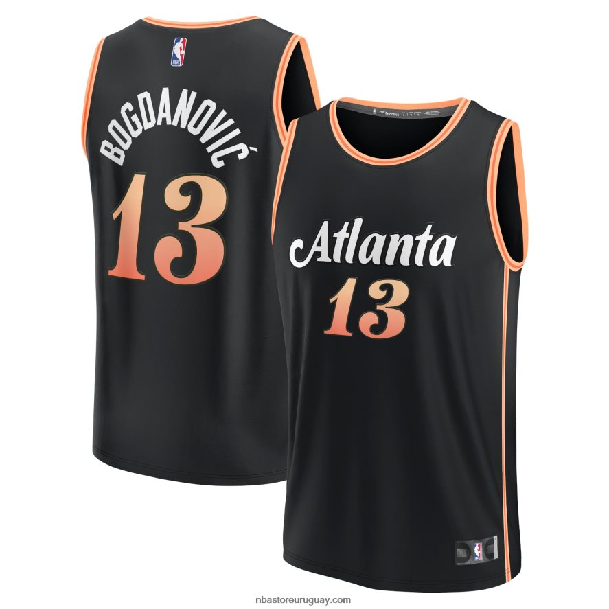 camiseta atlanta hawks bogdan bogdanovic negro fastbreak 6L080N1900 NBA