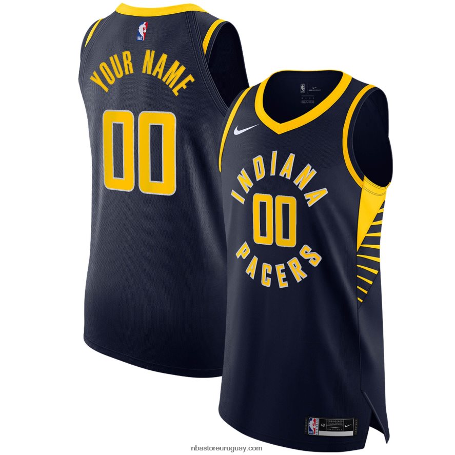 Indiana Pacers Nike azul marino auténtica camiseta personalizada 6L080N5209 NBA