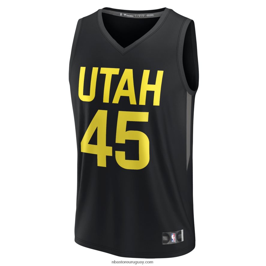 camiseta réplica de jugador de utah jazz donovan mitchell negra fast break 6L080N7882 NBA