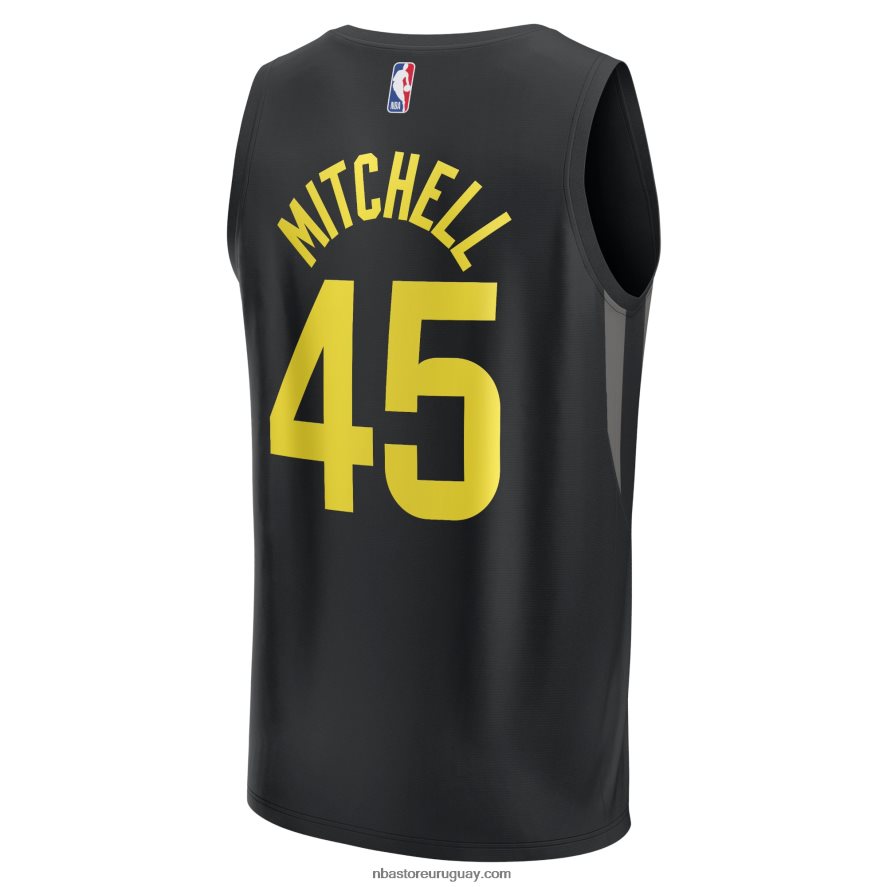 camiseta réplica de jugador de utah jazz donovan mitchell negra fast break 6L080N7882 NBA