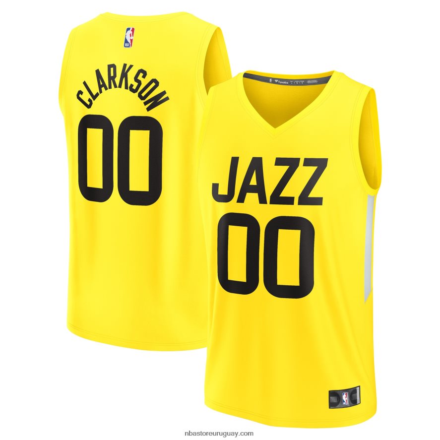 camiseta réplica de utah jazz jordan clarkson amarillo fast break 6L080N3262 NBA