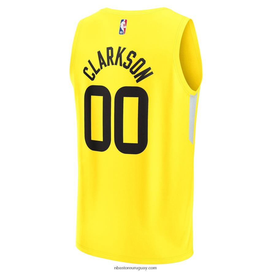 camiseta réplica de utah jazz jordan clarkson amarillo fast break 6L080N3262 NBA
