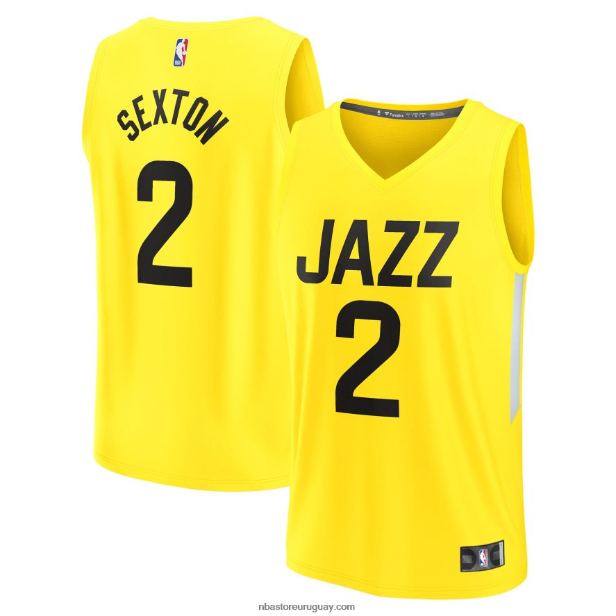 utah jazz collin sexton amarillo fast break replica jugador jersey 6L080N8545 NBA