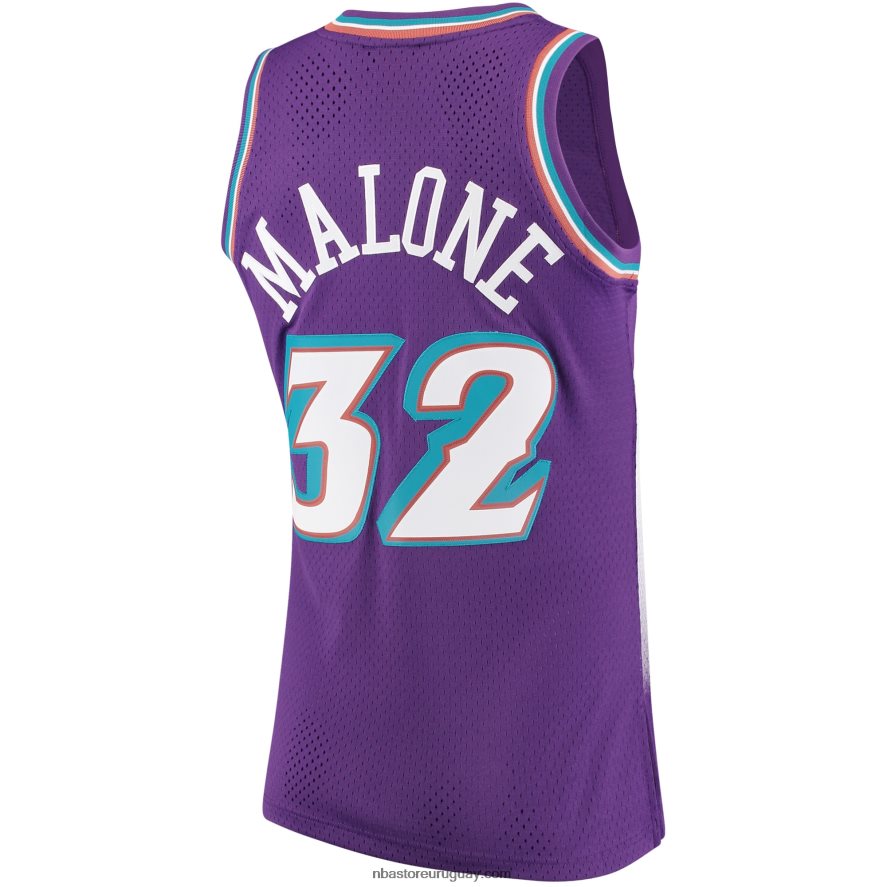 utah jazz karl malone mitchell & ness púrpura hardwood classics swingman jersey 6L080N386 NBA