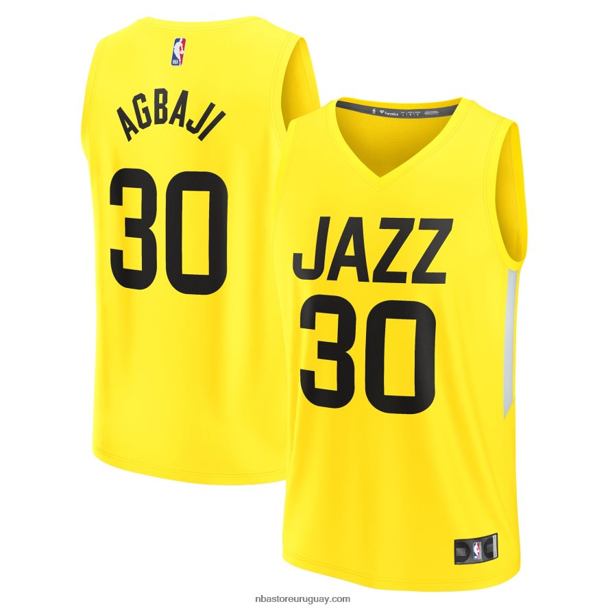 utah jazz ochai agbaji amarillo fast break replica jugador jersey 6L080N1876 NBA