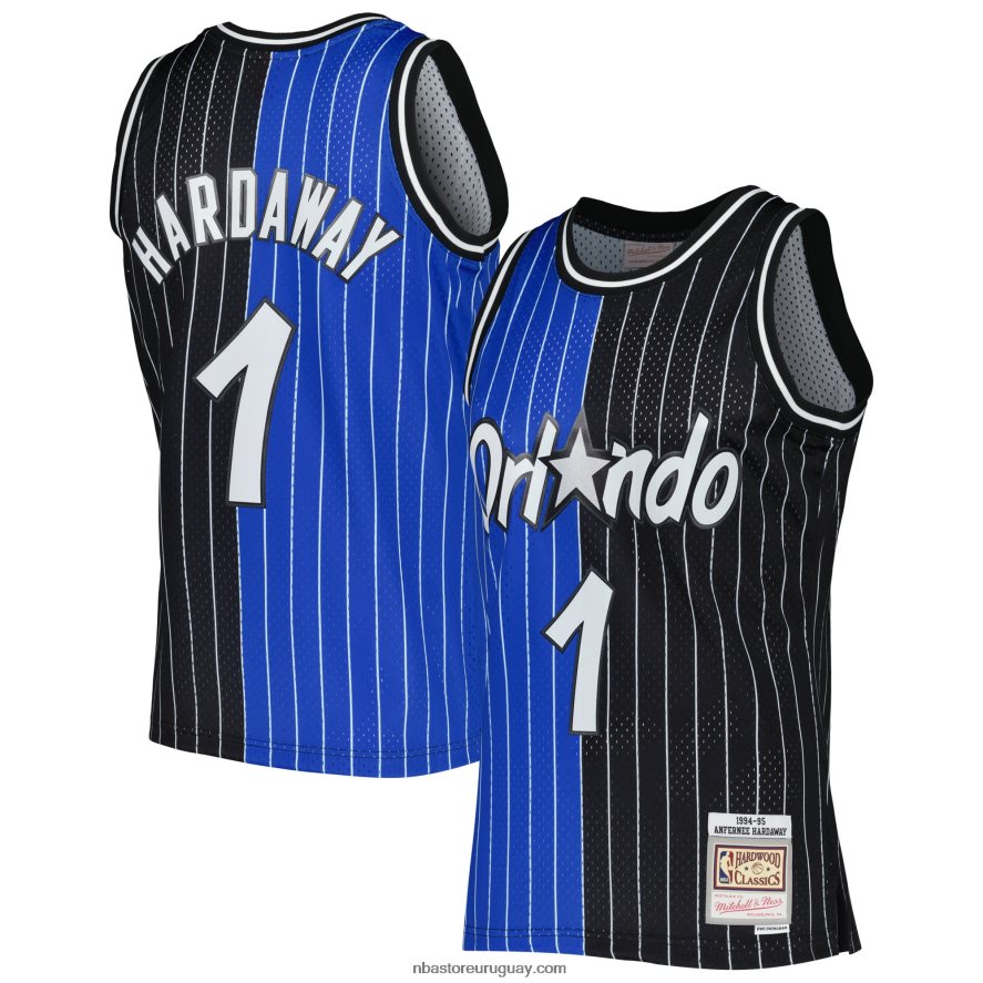 Camiseta orlando magic penny hardaway mitchell & ness azul/negro hardwood classics split swingman 6L080N1832 NBA