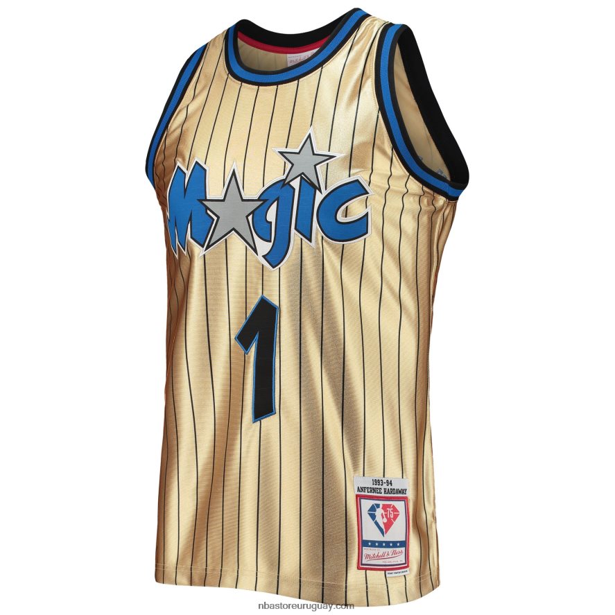 orlando magic penny hardaway oro 75 aniversario 1993-94 hardwood classics swingman jersey 6L080N2011 NBA