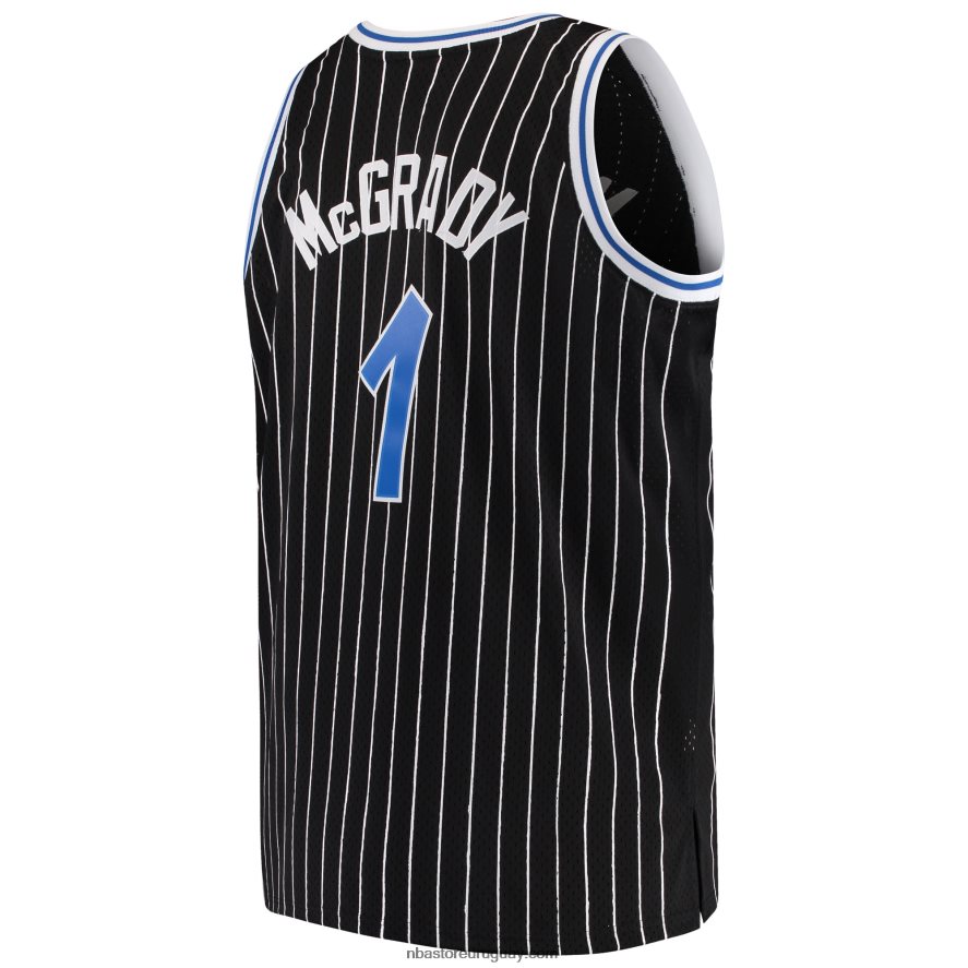 orlando magic tracy mcgrady mitchell & ness negro grande y alto clásico de madera dura swingman jersey 6L080N3457 NBA