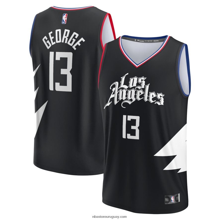camiseta réplica de la clippers paul george negra fast break 6L080N1623 NBA
